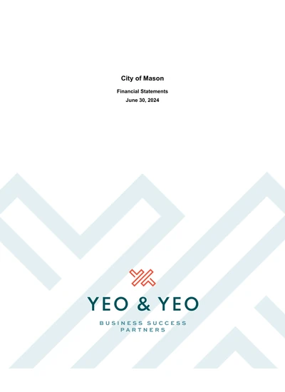 City of Mason ACFR Cover