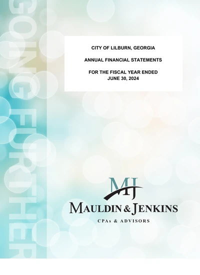 City of Lilburn ACFR Cover