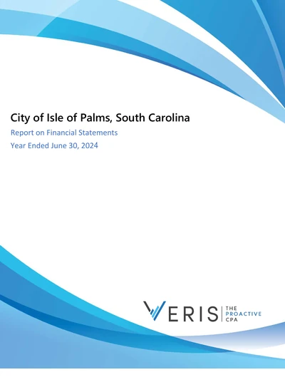 City of Isle of Palms ACFR Cover