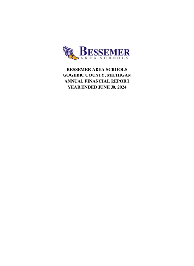 Bessemer Area School District ACFR Cover