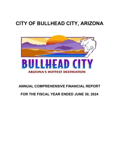 City of Bullhead City ACFR Cover