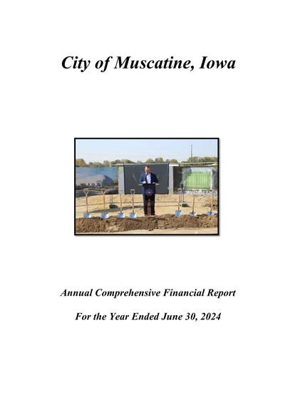 City of Muscatine, Iowa ACFR Cover