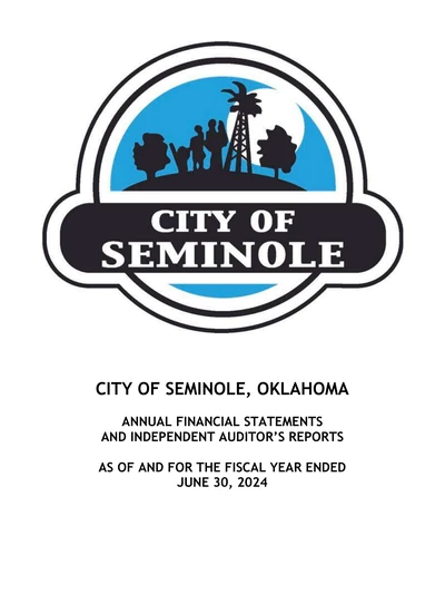 City of Seminole, Oklahoma ACFR Cover