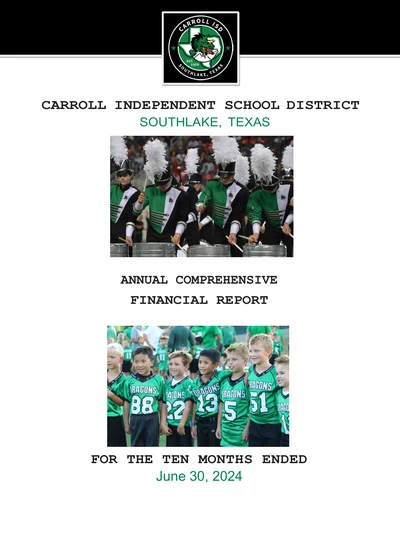 Carroll Independent School District ACFR Cover