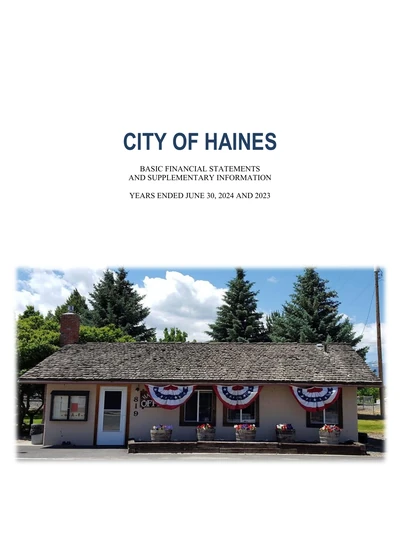 City of Haines ACFR Cover