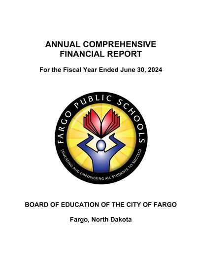 Board of Education of the City of Fargo ACFR Cover