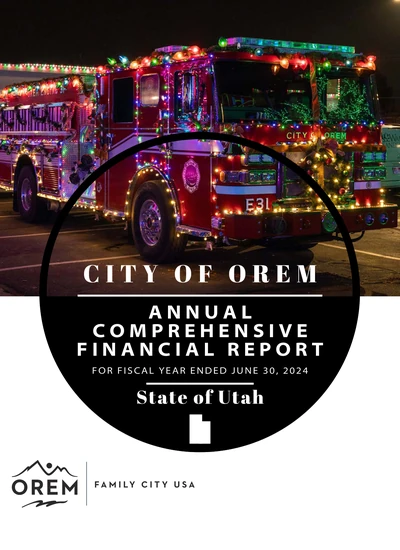City of Orem ACFR Cover