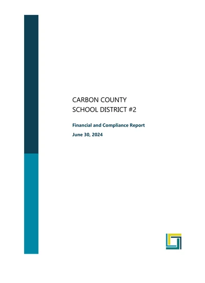 Carbon County School District No. 2 ACFR Cover