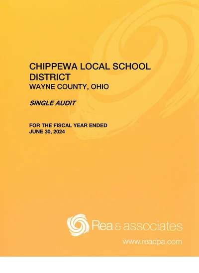 Chippewa Local School District ACFR Cover