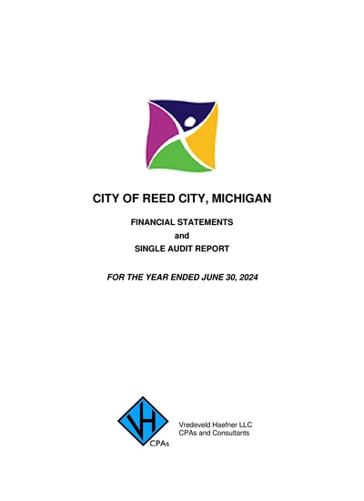 City of Reed City ACFR Cover