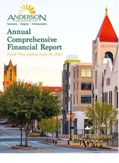 City of Anderson ACFR Cover