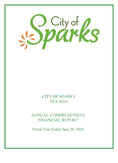 City of Sparks ACFR Cover