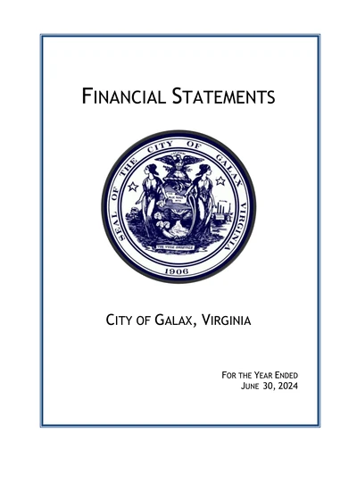 City of Galax, Virginia ACFR Cover
