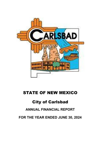 City of Carlsbad ACFR Cover