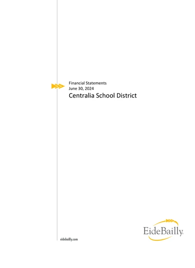 Centralia School District ACFR Cover