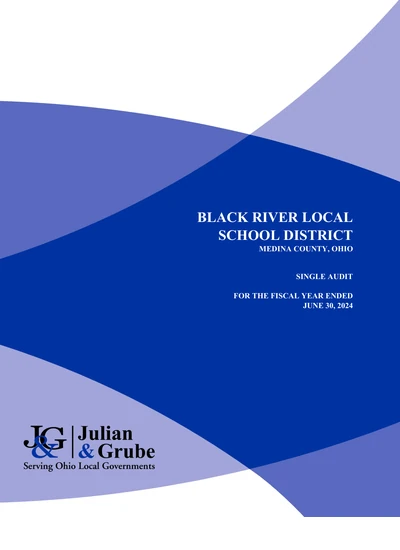 Black River Local School District ACFR Cover