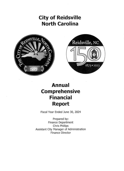 City of Reidsville ACFR Cover