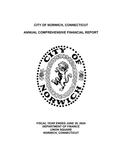 City of Norwich, Connecticut ACFR Cover