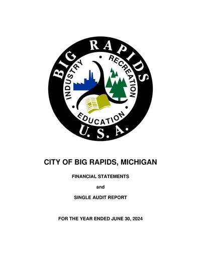 City of Big Rapids ACFR Cover