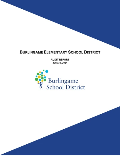 Burlingame School District ACFR Cover