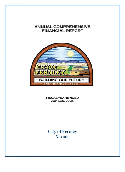 City of Fernley ACFR Cover