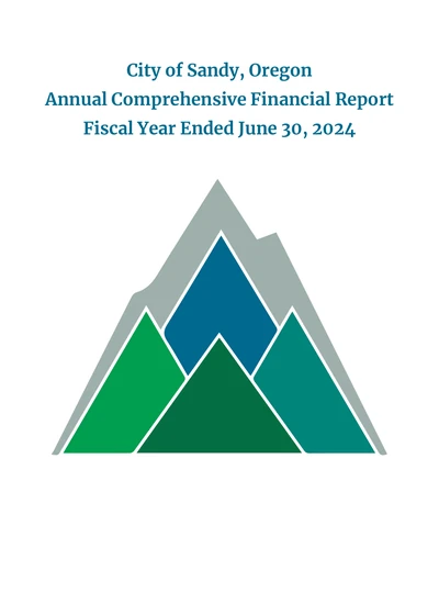 City of Sandy ACFR Cover