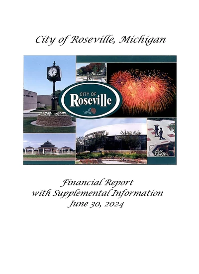 City of Roseville, Michigan ACFR Cover