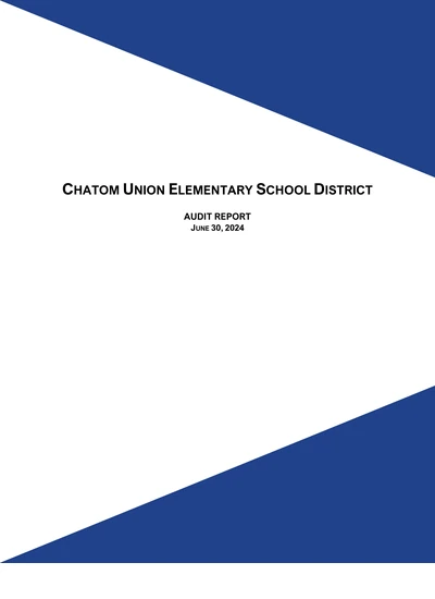 Chatom Union Elementary School District ACFR Cover
