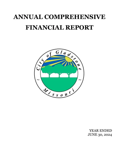 City of Gladstone, Missouri ACFR Cover