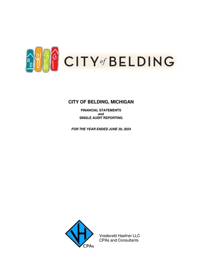 City of Belding ACFR Cover