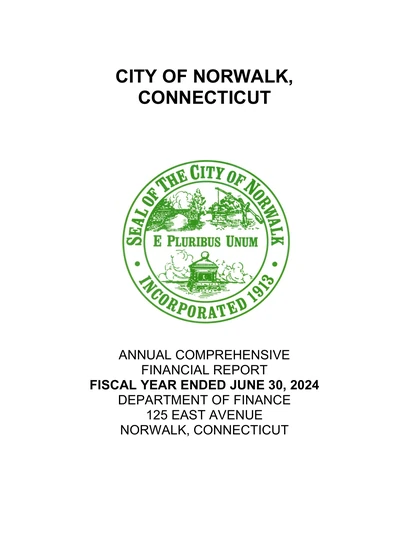 City of Norwalk, Connecticut ACFR Cover