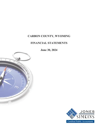 Carbon County, Wyoming ACFR Cover
