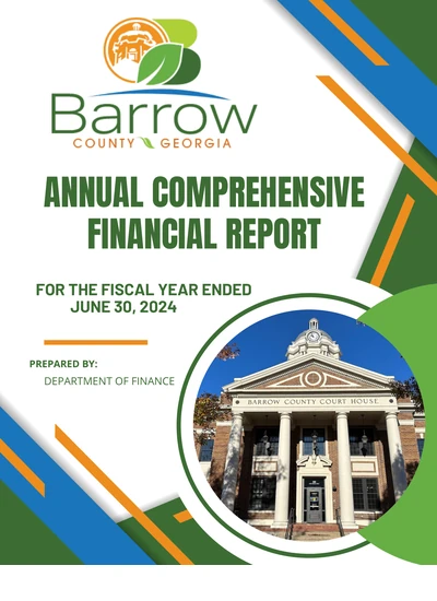 Barrow County, Georgia ACFR Cover