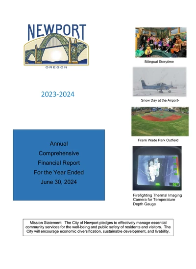 City of Newport ACFR Cover