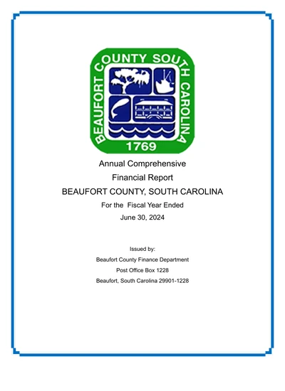 Beaufort County, South Carolina ACFR Cover