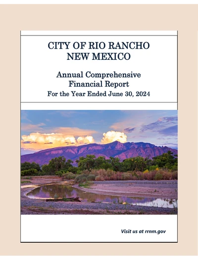 City of Rio Rancho ACFR Cover