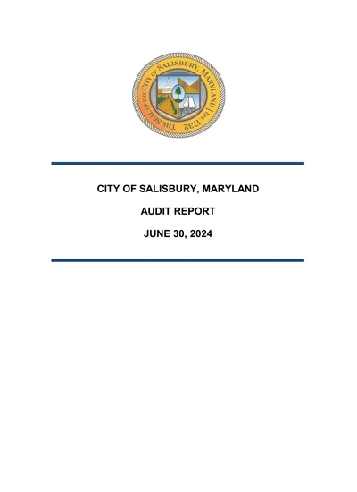 City of Salisbury ACFR Cover