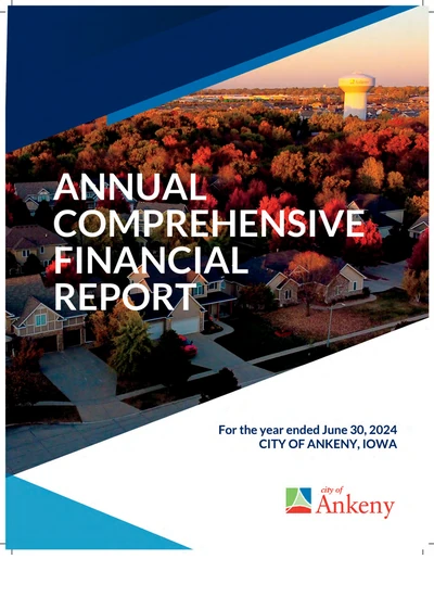 City of Ankeny, Iowa ACFR Cover