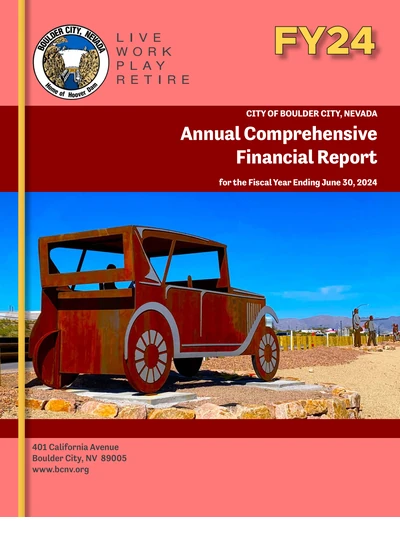 City of Boulder City ACFR Cover