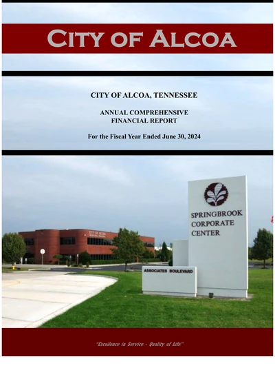 City of Alcoa Tennessee ACFR Cover