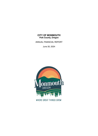 City of Monmouth ACFR Cover