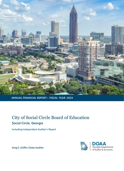 City of Social Circle Board of Education ACFR Cover