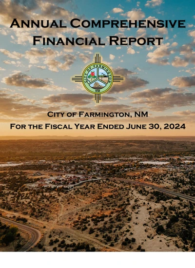 City of Farmington ACFR Cover