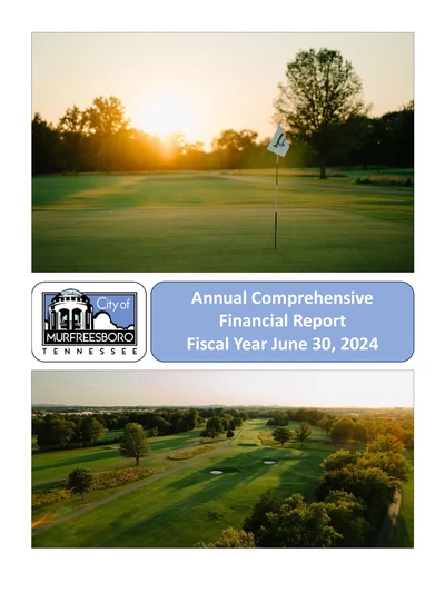 City of Murfreesboro, Tennessee ACFR Cover