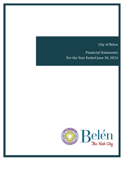 City of Belen ACFR Cover