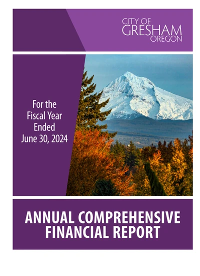 City of Gresham ACFR Cover