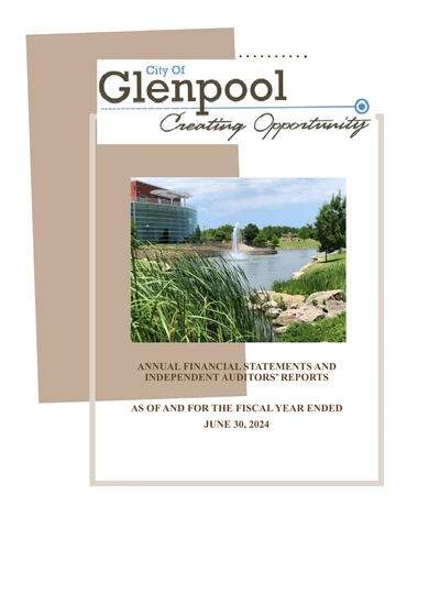 City of Glenpool ACFR Cover