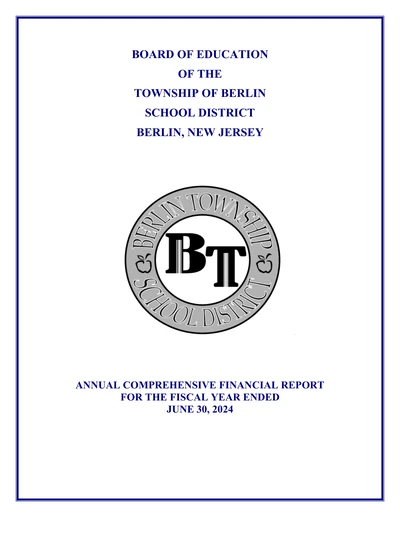 Berlin Township School District ACFR Cover