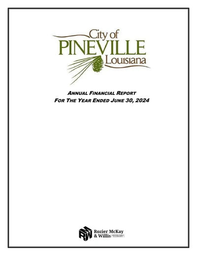 City of Pineville ACFR Cover