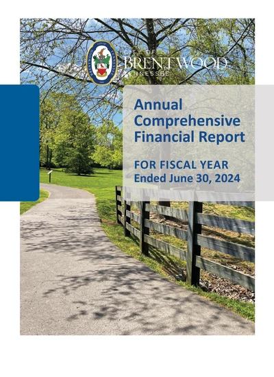 City of Brentwood, Tennessee ACFR Cover